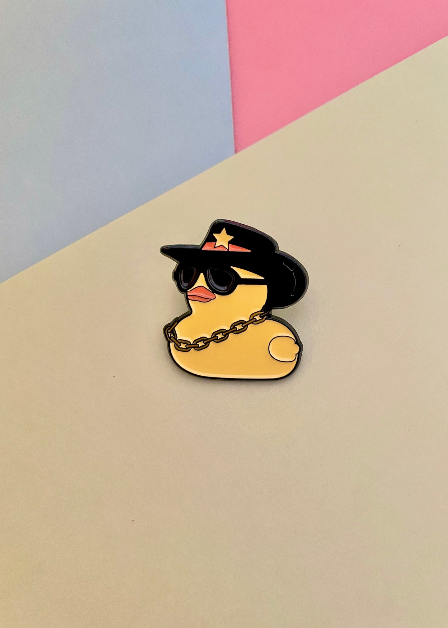 Thug Duck enamel pin