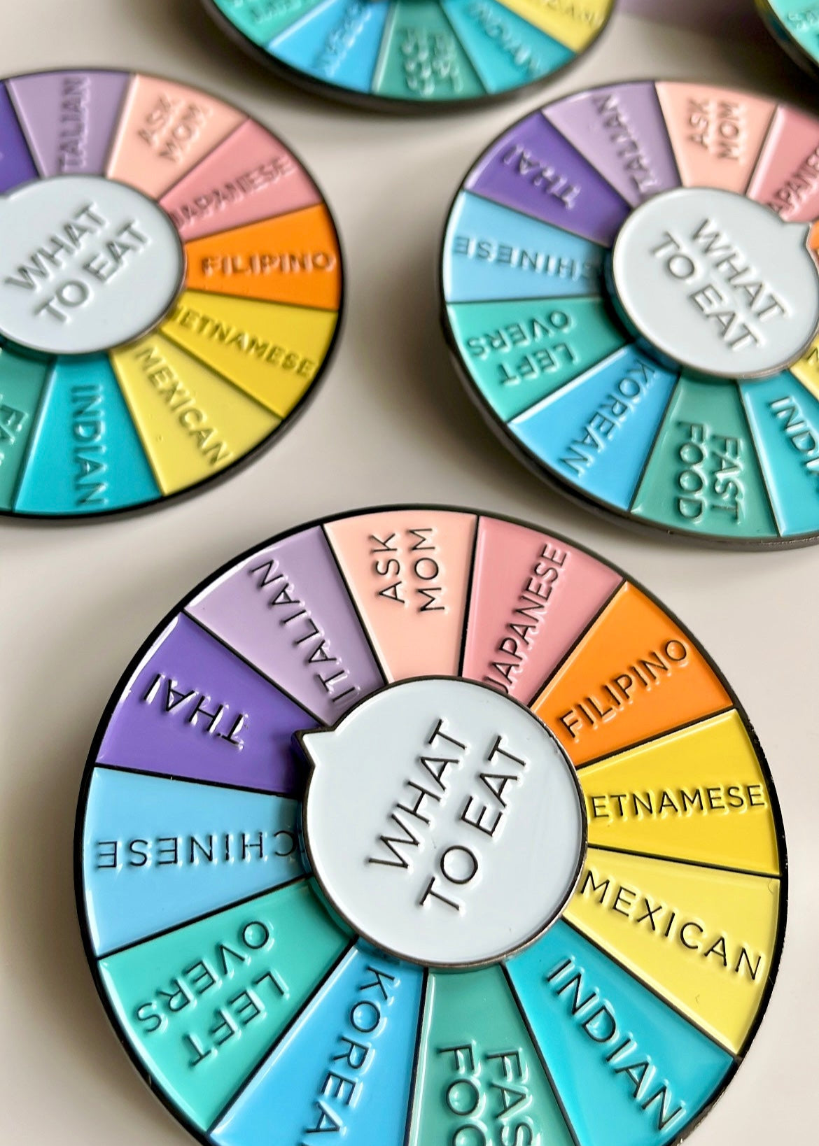 What to eat spinner enamel pin