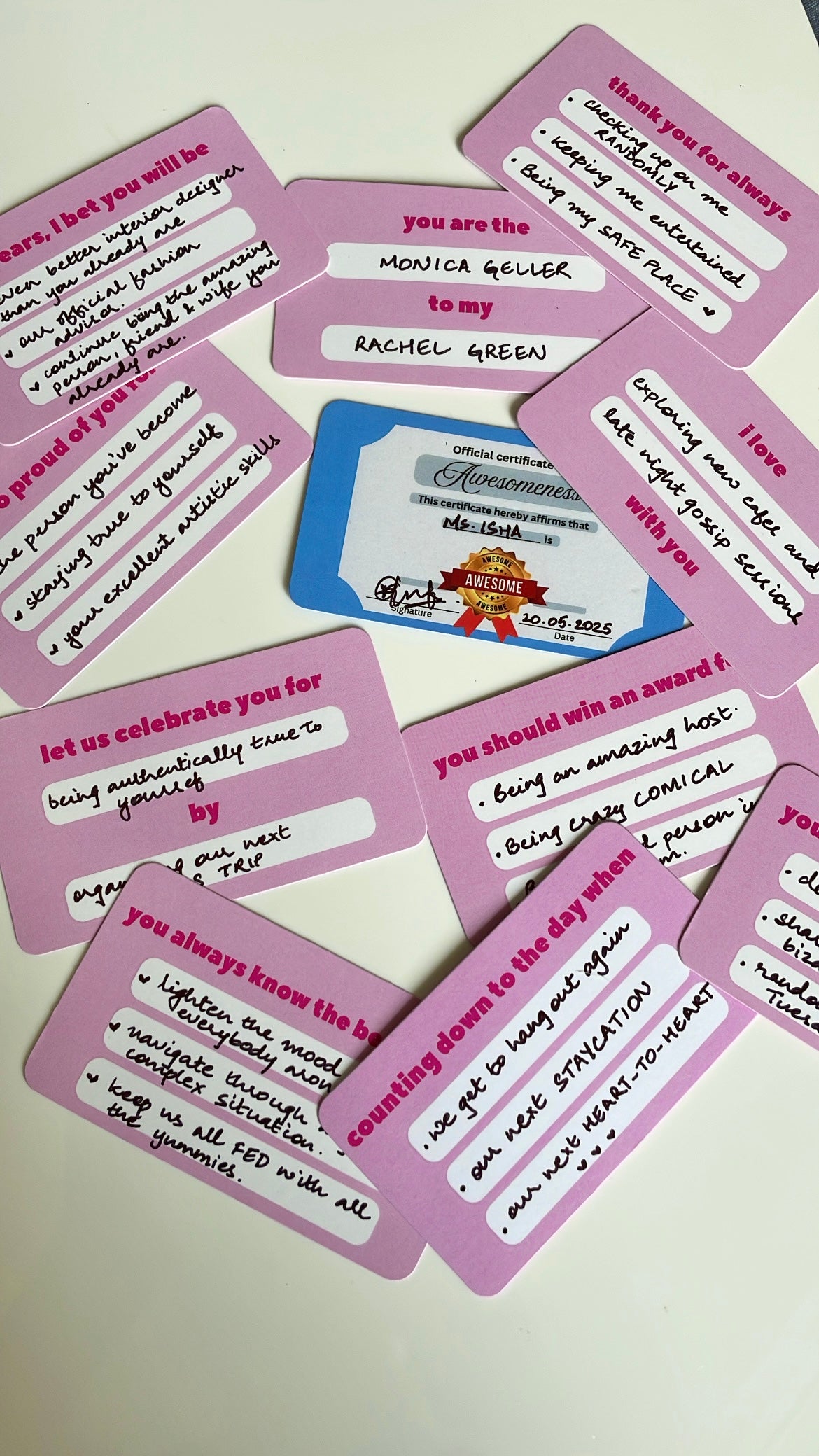 Compliment Cards box