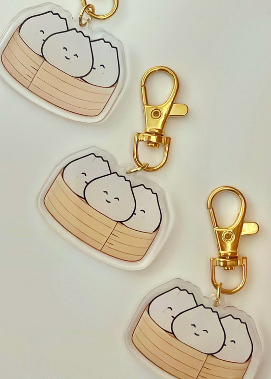 Dumpling Basket Keychain