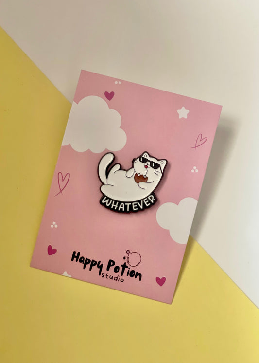 ‘Whatever’ Cat Pin