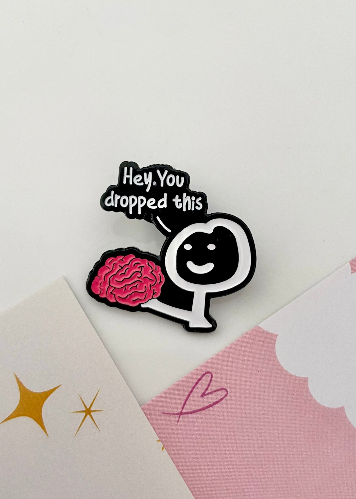Brain Check enamel pin
