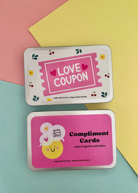 Compliment tin + Coupons tin (Design 2) bundle