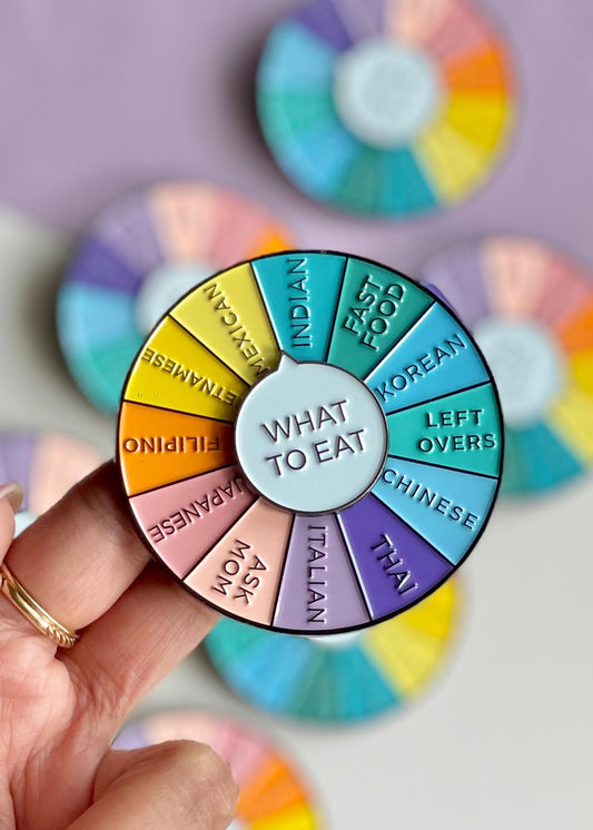 What to eat spinner enamel pin