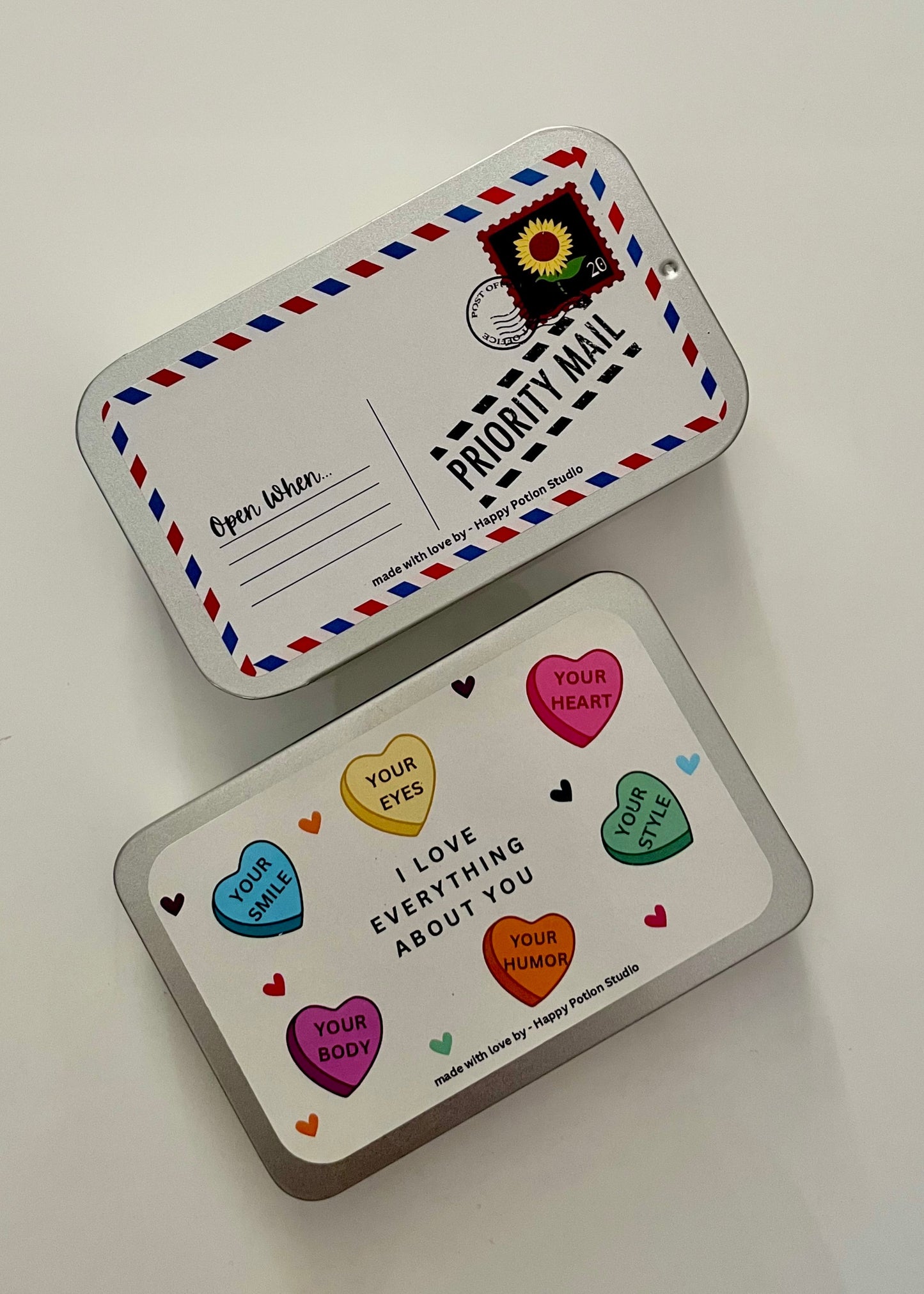 Open when tin + Coupons tin (Design 1) bundle