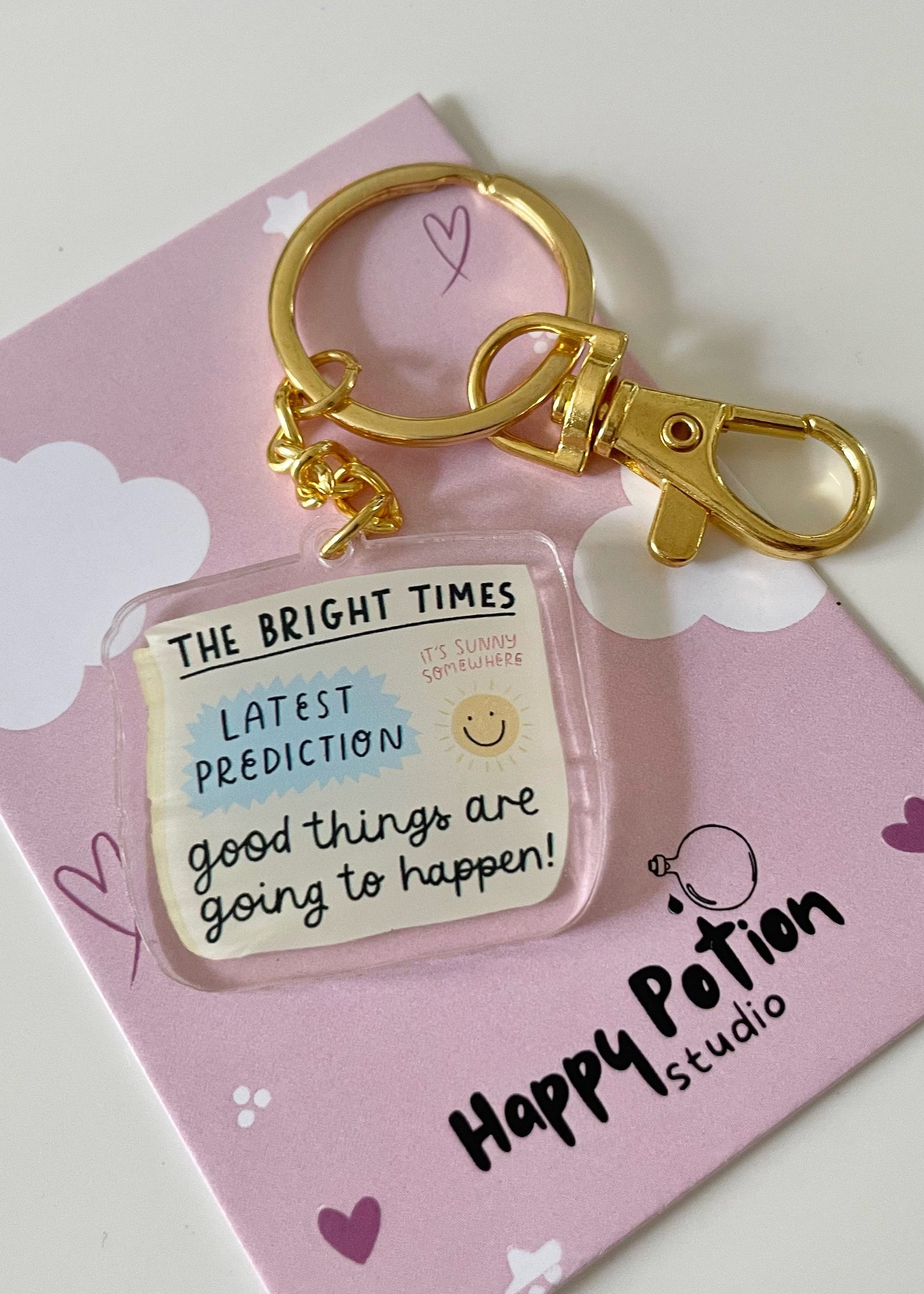 Bright Times Newspaper Keychain