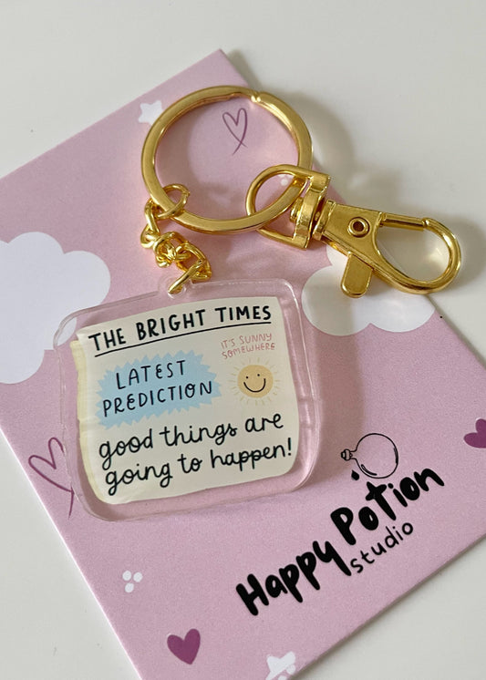 Bright Times Newspaper Keychain