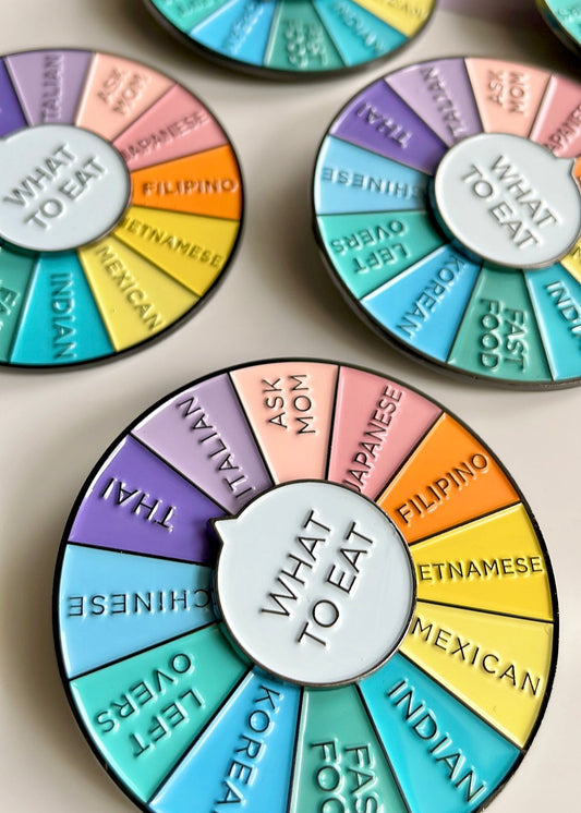 What to eat spinner enamel pin