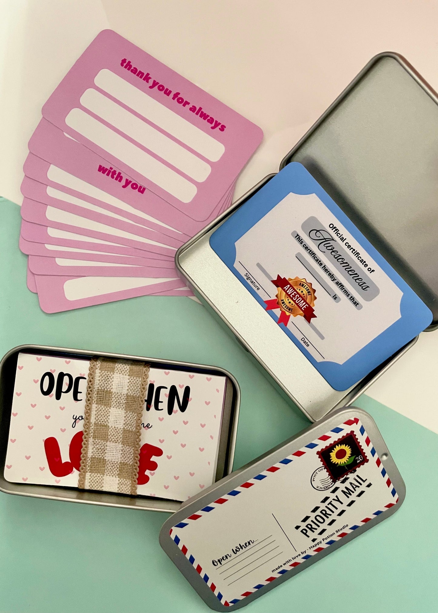 Open when tin + Compliment tin bundle